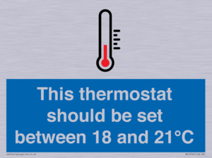 This thermostat should be set between 18 and 21°C